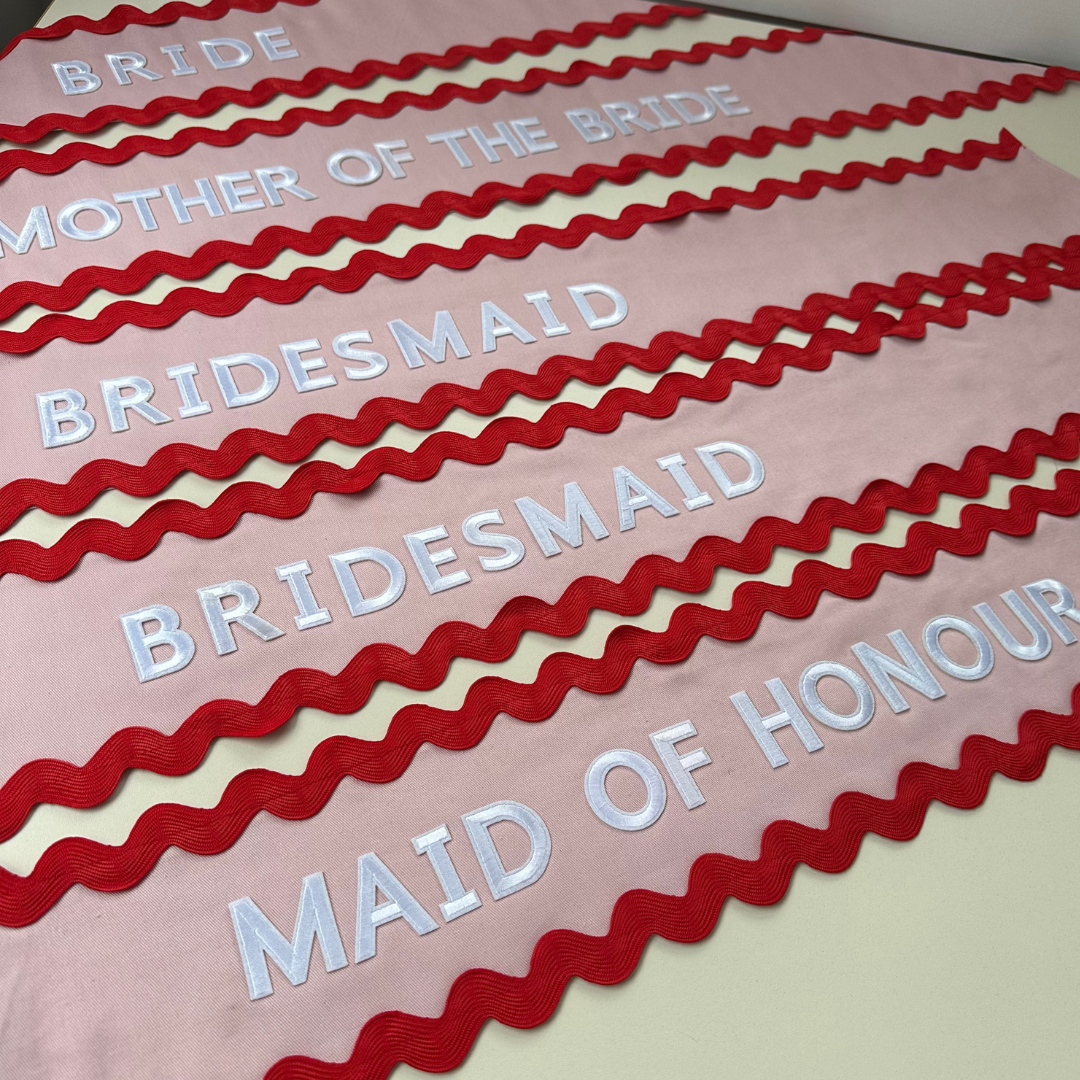 The Original Custom Party Sash - Pink / Red