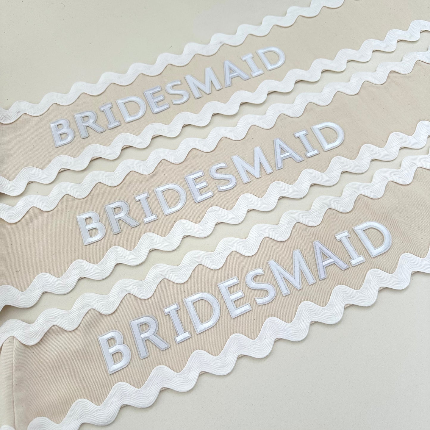 The Original Custom Party Sash - White / Natural