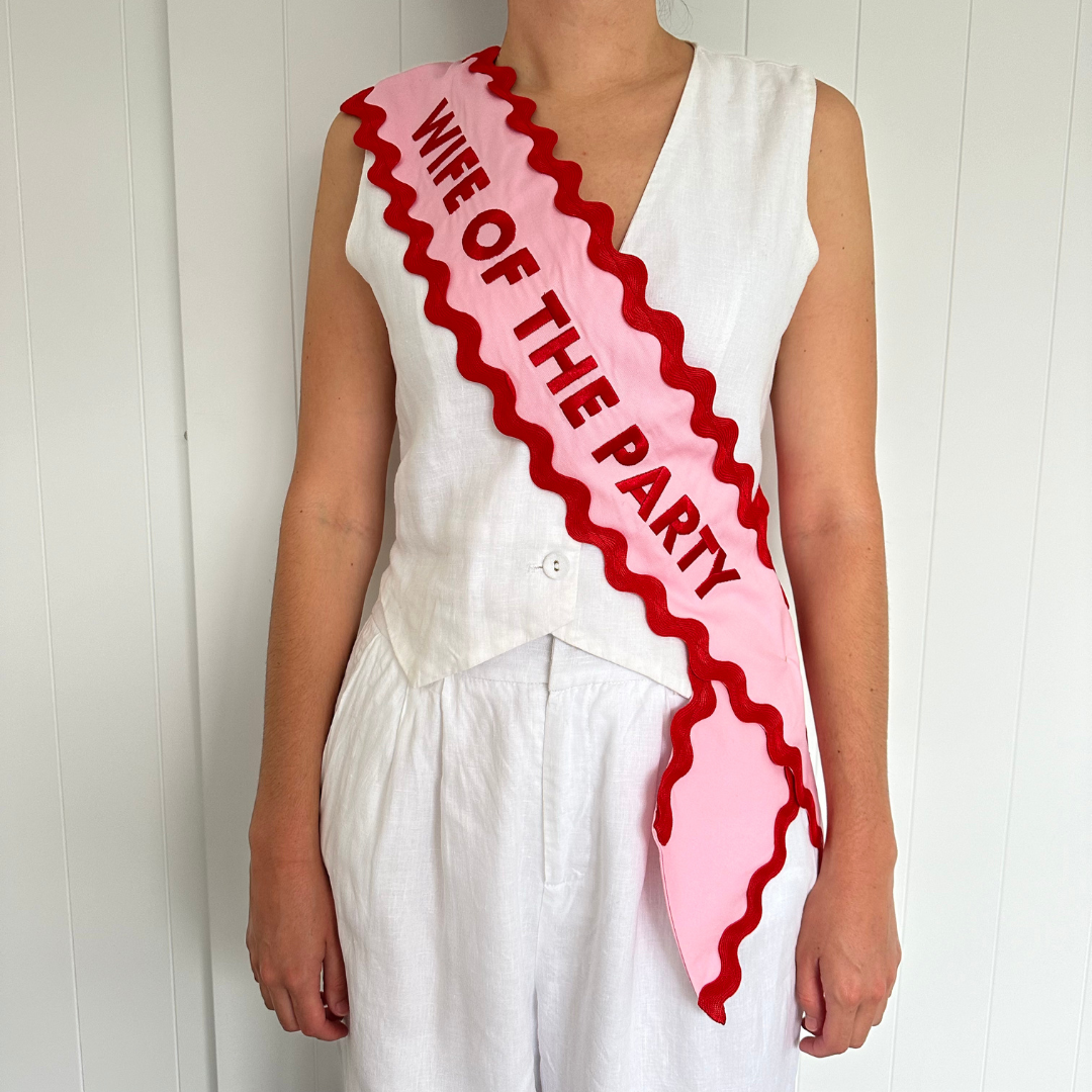 Wife of the Party Sash