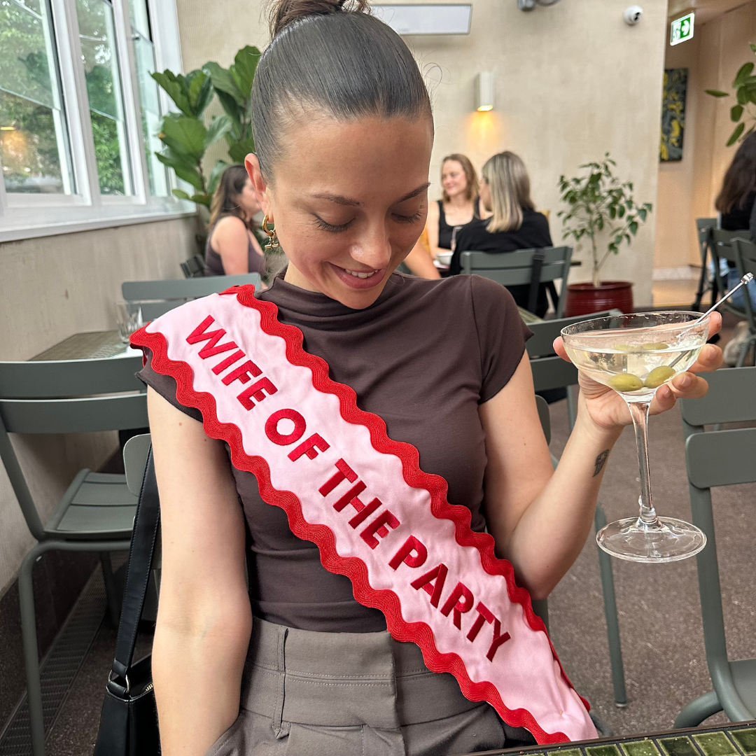 Wife of the Party Sash